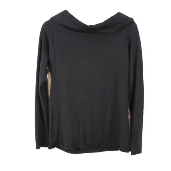 Ralph Lauren Black Label Cashmere Sweater Off the Shoulder Twisted Wide Neck - Picture 6 of 8